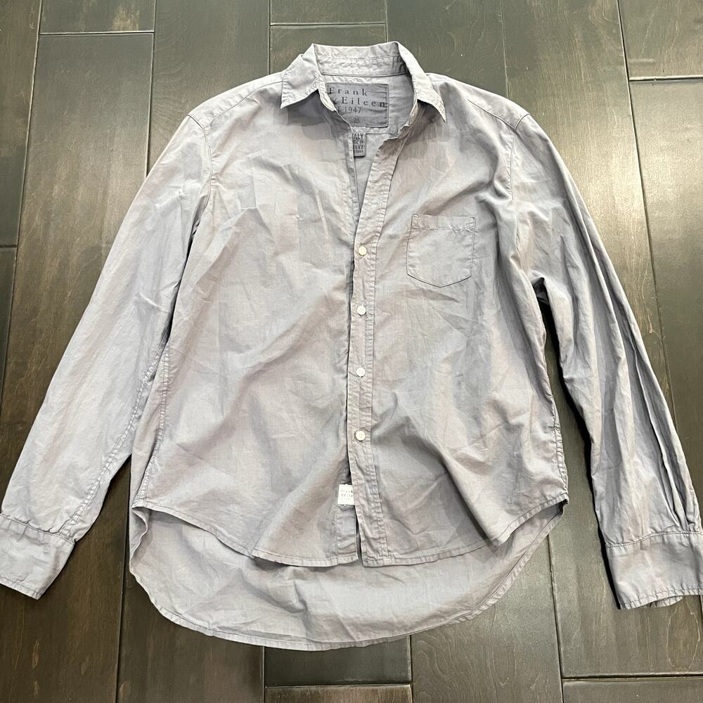 Frank and Eileen Button Down Shirt Blouse Gray Women's Size XS